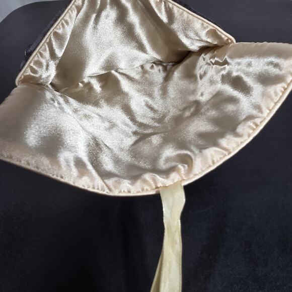 Swarovski Velvet Jewelry Roll Travel Organizer Black Gold Satin Crystal Pouch - Picture 11 of 14